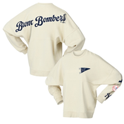 Women's New York Yankees Fanatics Tan Pennant Flag Branded Fleece Pullover Sweatshirt