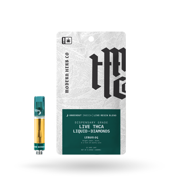 THCa Vape Cartridge Live Resin Liquid Diamonds: Lemon OG (Indica)