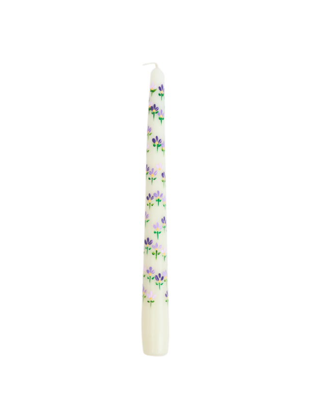 Spring Garden Painted Candle