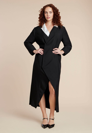 Colorblocked Maxi Blazer Dress