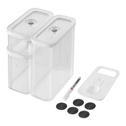 ZWILLING Fresh & Save CUBE Container Set, M / 5-pc, transparent-white