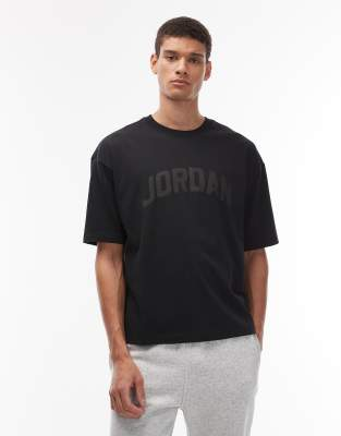Jordan graphic logo boxy t-shirt in black
