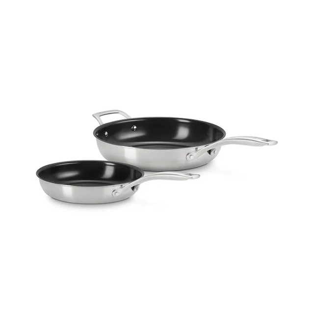 Essential Stainless Steel Non-stick 2-Piece Frying Pan Set