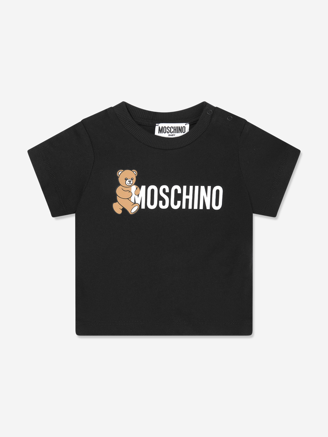 Baby Teddy Bear Logo T-Shirt in Black