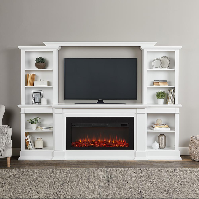 Monte Vista Electric Fireplace TV Stand in White