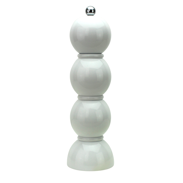 White Bobbin Salt or Pepper Mill