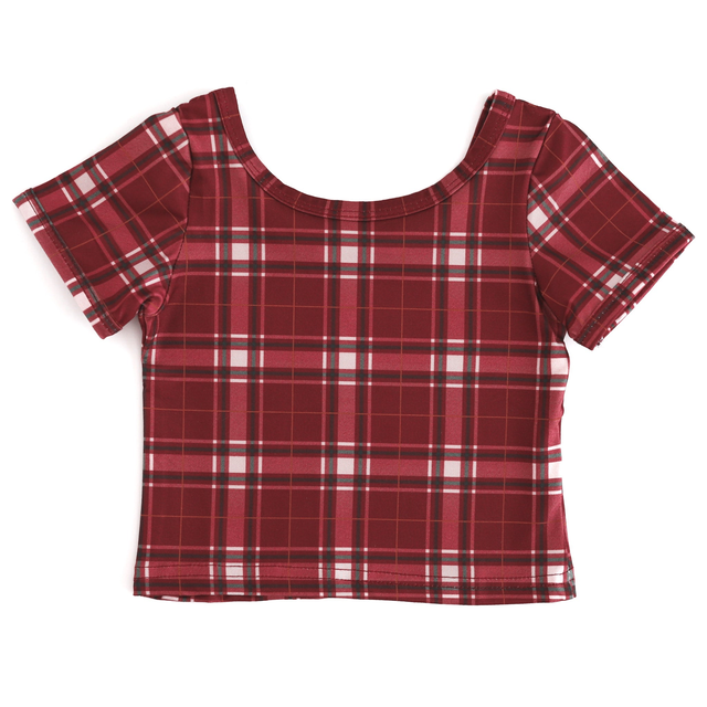 Charm Top - Crimson Plaid