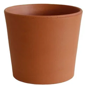 Southern Patio Round 6.5-in W x 6.5-in L Orange Clay Indoor/Outdoor Planter