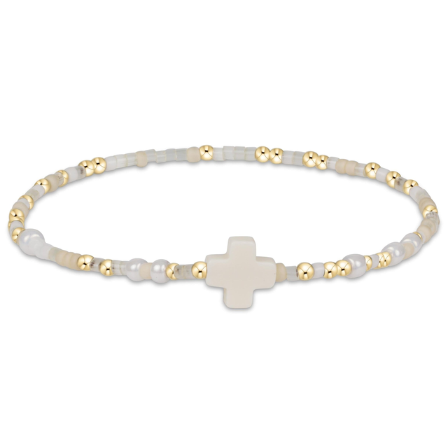 Hope Unwritten Signature Cross Bracelet - Call Me On My Shellphone