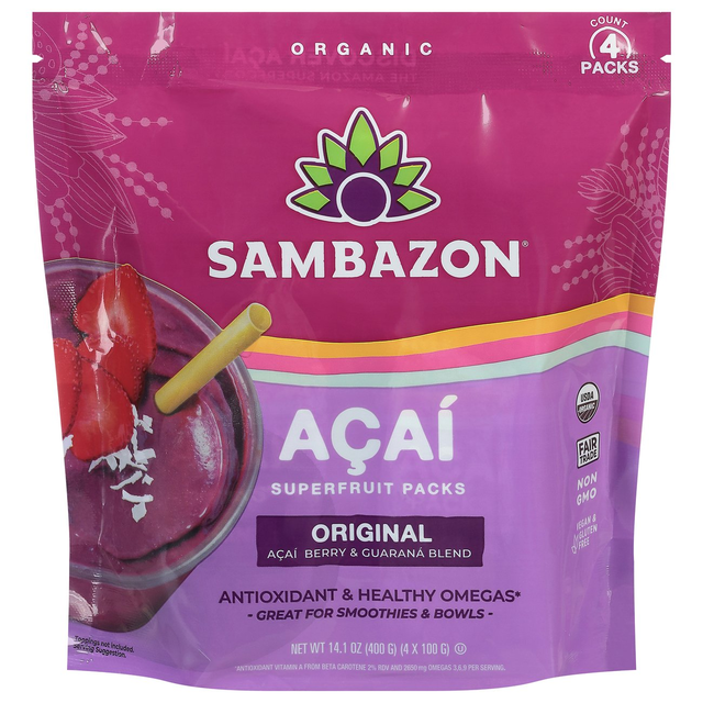 Sambazon The Original Smoothie Packs With Acai Berry + Guarana