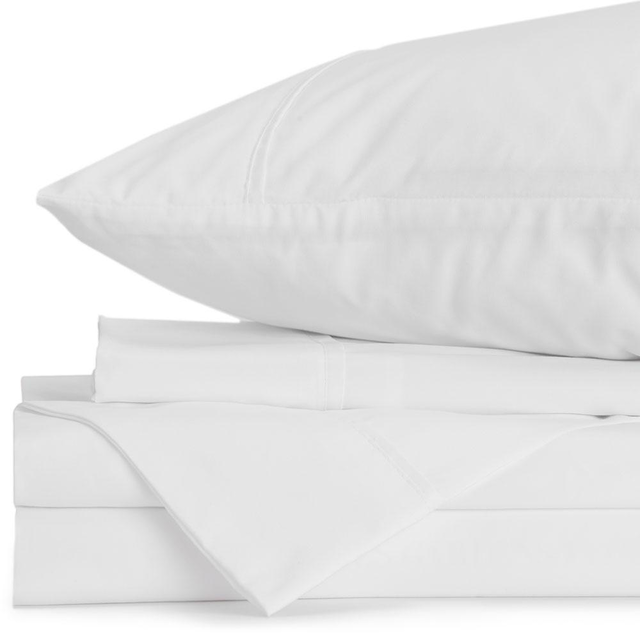 Lux 4 Piece Full White Sheet Set