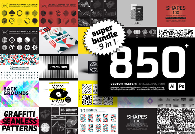 The Supreme Bundle Of 850+ Graphic Design Resources
