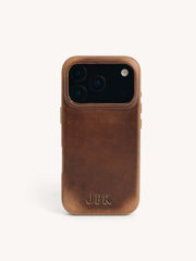 The Monogrammed Leather Phone Case - iPhone 17