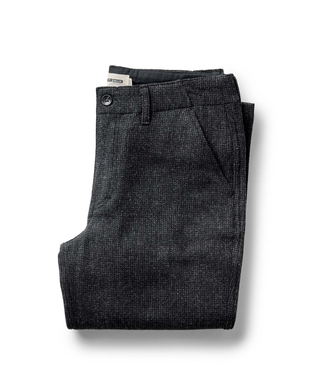 The Carnegie Pant in Heather Charcoal Wool