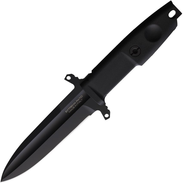 Extrema Ratio 0489BLK Defender 2 DG Black Fixed Blade Knife Black Handles