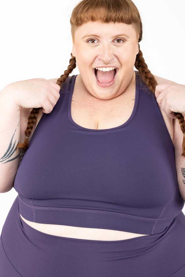 Racerback Sports Bra - Deep Purple