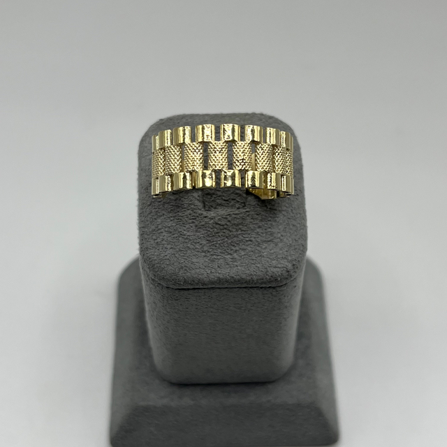 Gold Rx Style Band Ring (9mm)