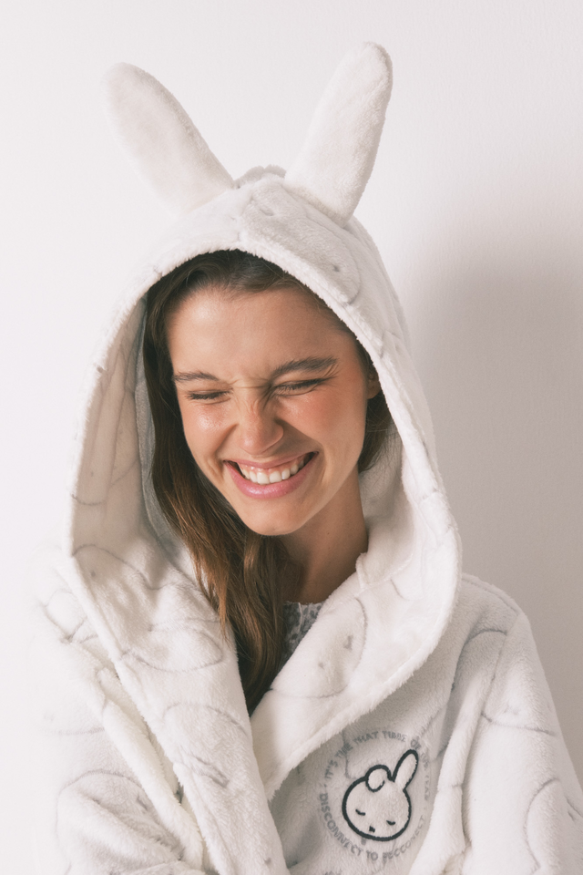Bata midi polar estampada Miffy