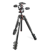 Manfrotto 190 kit - Aluminum 4-section Horizontal Column Tripod with 3 Way Head