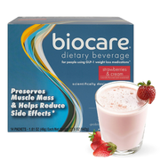 BioCare Strawberries & Cream | GLP-1 Beverage | 20g Protein (14ct)