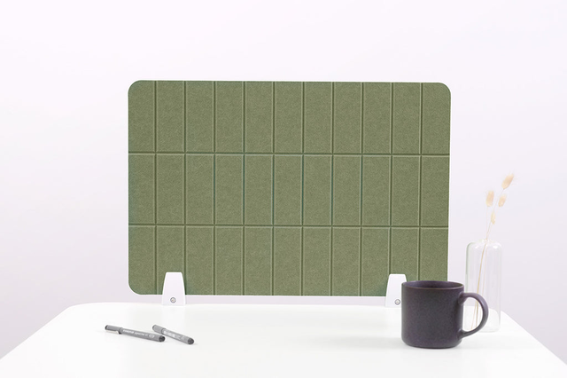 Olive Grid Small Desk Divider