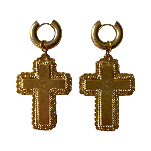 Madonna Cross Earrings by sccollection