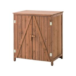 Gartenschrank wetterfest Divit GI44 Geräteschuppen aus Tannenholz wetterfest 70 x 50 x 80 cm braun