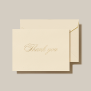 Gold Script Thank You Note