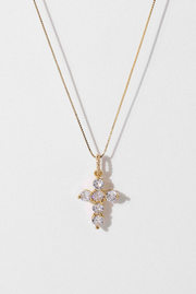 Byzantia CZ Cross Necklace