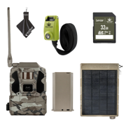 Bundle Savings! TACTACAM Reveal Ultra Cellular Trail Camera with Solar Panel, Lipo Battery, SD Card, Steel Reinforced Strap and Cleaning Cloth