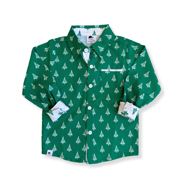 Holiday Long Sleeve Collared Shirt