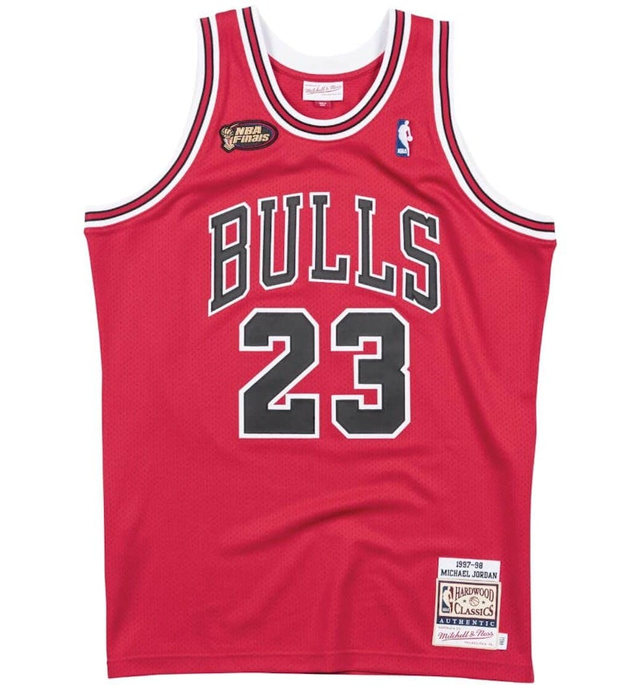 Mitchell & Ness Michael Jordan Chicago Bulls Finals 1997-98 Road Authentic NBA Jersey Red/Black/White