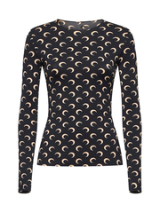 Marine Serre Crescent Printed Long-Sleeved Top