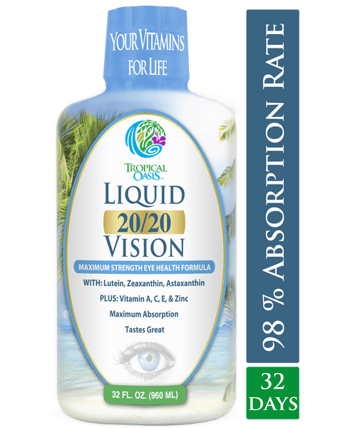Liquid 20/20 Vision Eye Vitamin w/ 20mg Lutein - 32oz, 32 Serv.