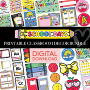 School Days Full Printable Classroom Decor Bundle
