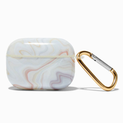 neutral marble silicone earbud case cover - compatible with apple airpods pro®