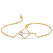 Chambered Blossom Diamond Chain Bracelet