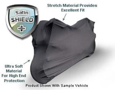 Indoor Black Satin Shield Motorcycle Cover