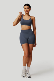 Cross - Back Activewear Set With Short