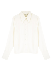 Velma Dagger Collar Blouse - Cream