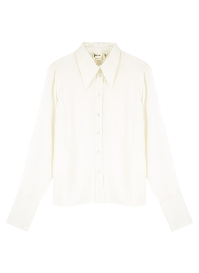 Velma Dagger Collar Blouse - Cream