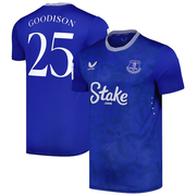 Everton Castore Home Pro Shirt 2024-25 with Goodison 25  printing and Goodison Park Commemorative Patch