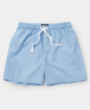 Light Blue Cotton Foulard Print Lounge Shorts