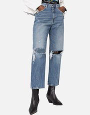 DIESEL 2016 D-AIR Womens Boyfriend Jeans Straight Cropped Leg Cotton Pants New