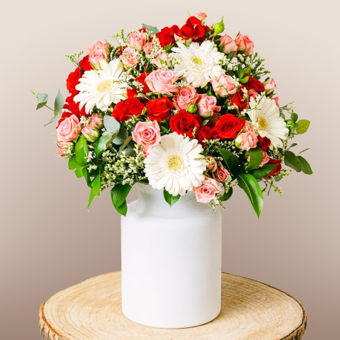 Pure Heart: Spray Roses and Mini Gerberas