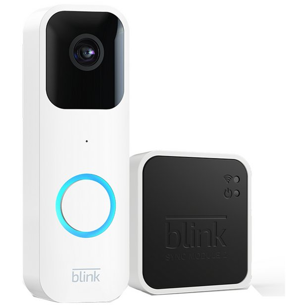 Buy Blink Video Doorbell Wired or Battery + Sync Module - White | Smart doorbells | Argos