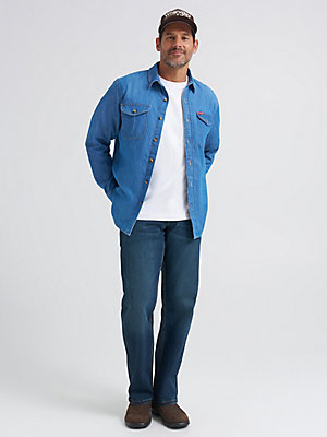 Wrangler® Men's Five Star Premium Flex Relaxed Fit Bootcut Jean in Huxley