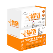 Snack Mates Chicken & Maple Mini Meat Sticks, All-Natural Chicken (8 Packs, 40 Mini-Sticks)