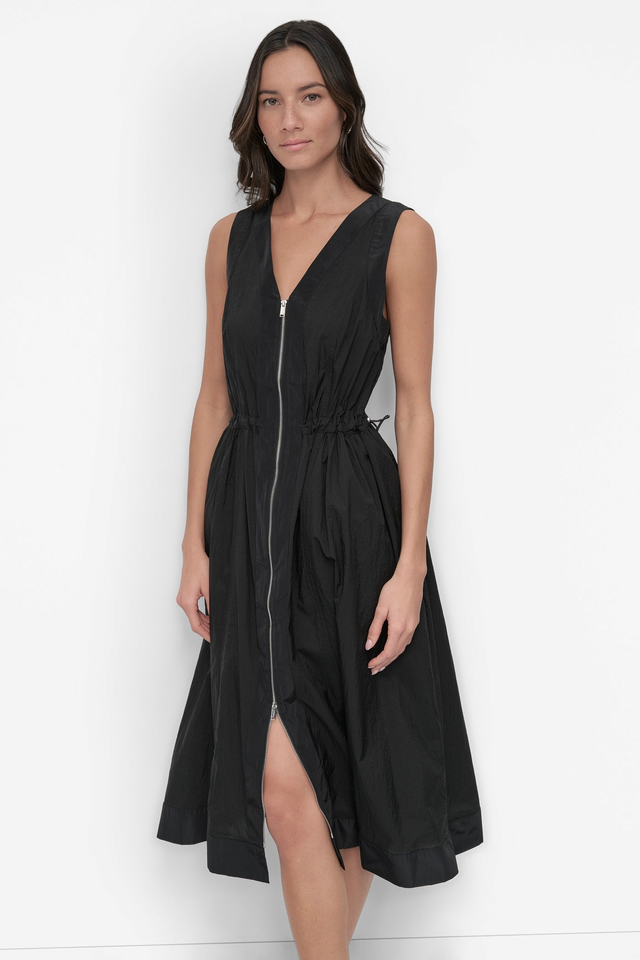 SLEEVELESS ZIP FRONT DRESS