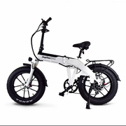 Defiant PRO Fat Tire Folding Electric Bike - Refurbished -Refurbished White